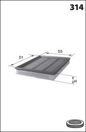 LUCAS FILTERS Воздушный фильтр LFAF101